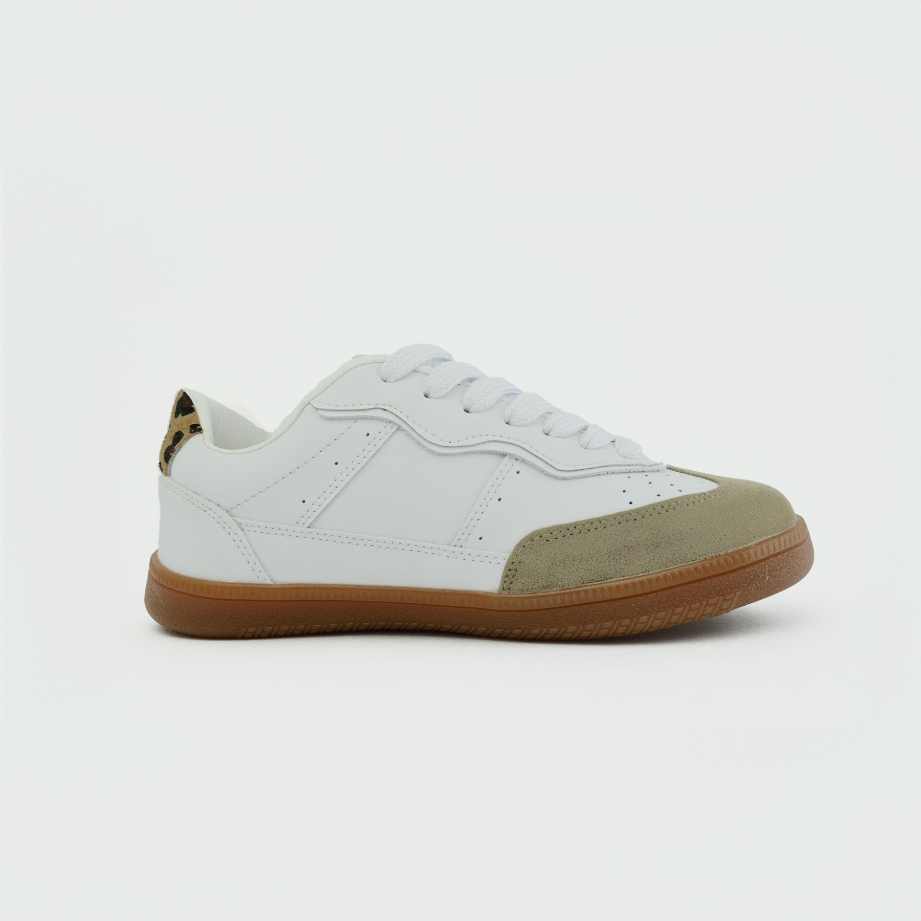 Tenis Kaia Blanco y Animal Print