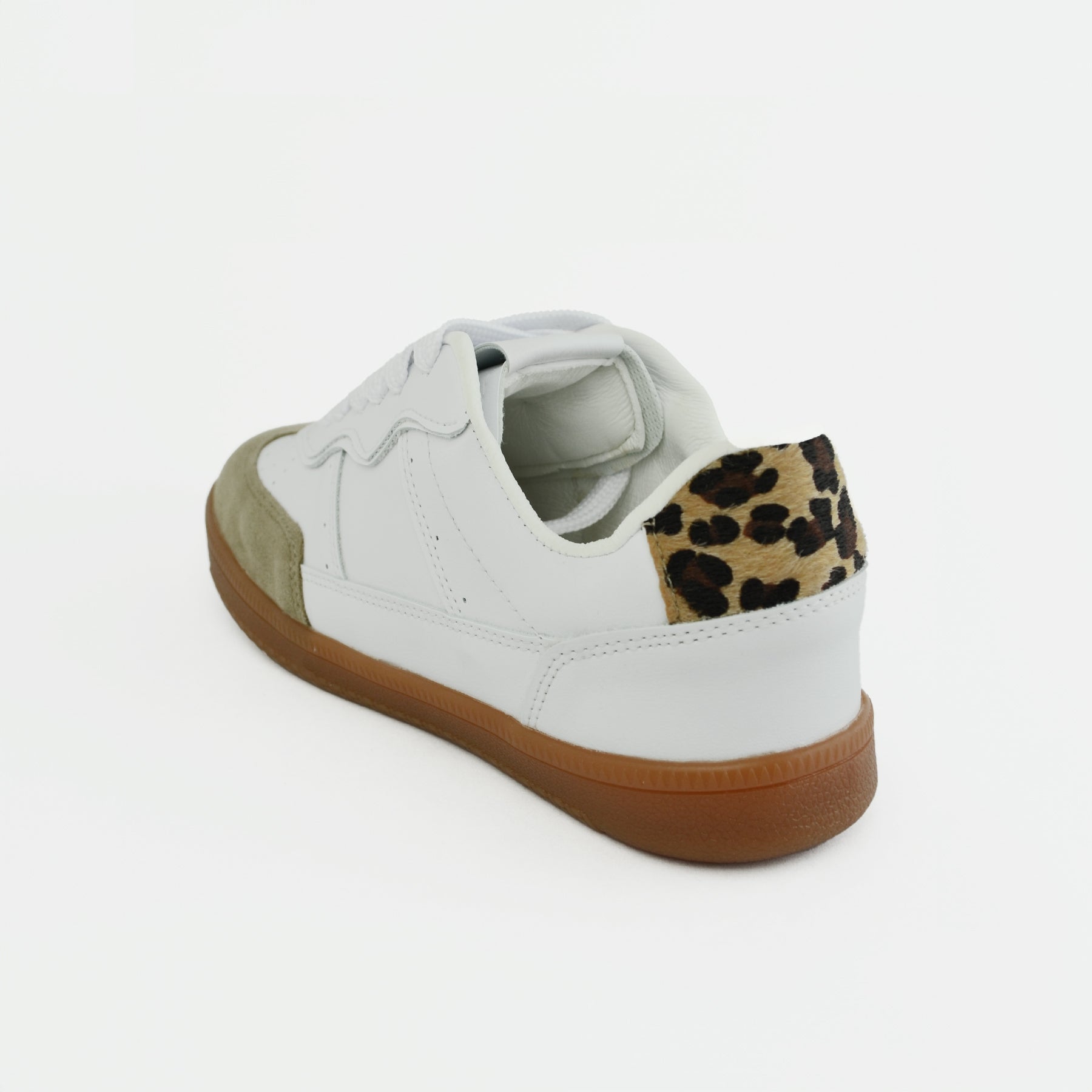 Tenis Kaia Blanco y Animal Print