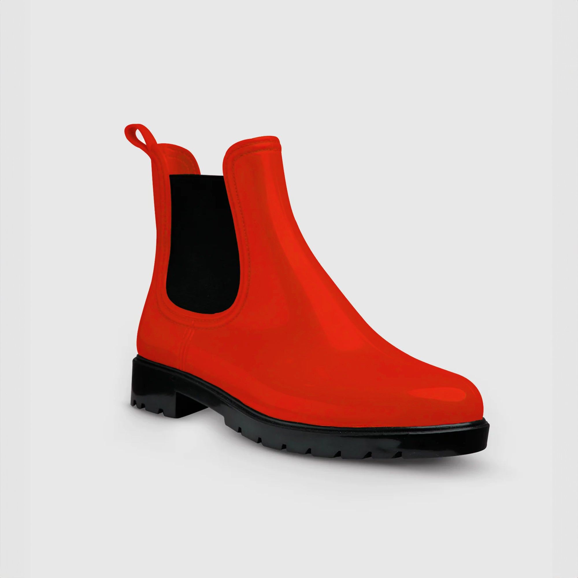 Botines Chelsea Impermeables Rojo