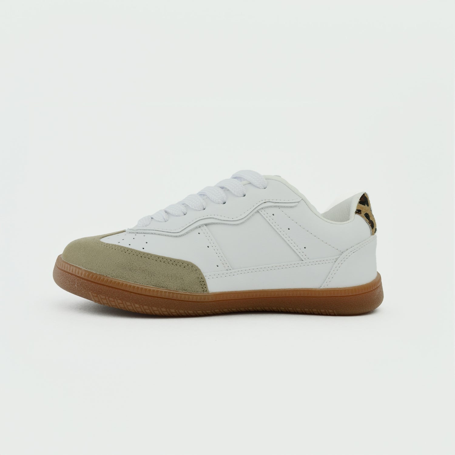 Tenis Kaia Blanco y Animal Print